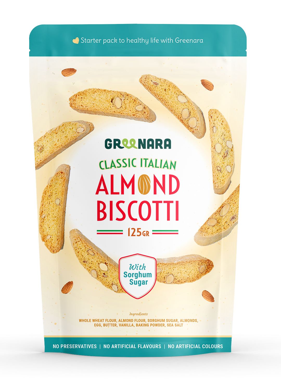 Greenara Classic Italian Almond Biscotti 125gr
