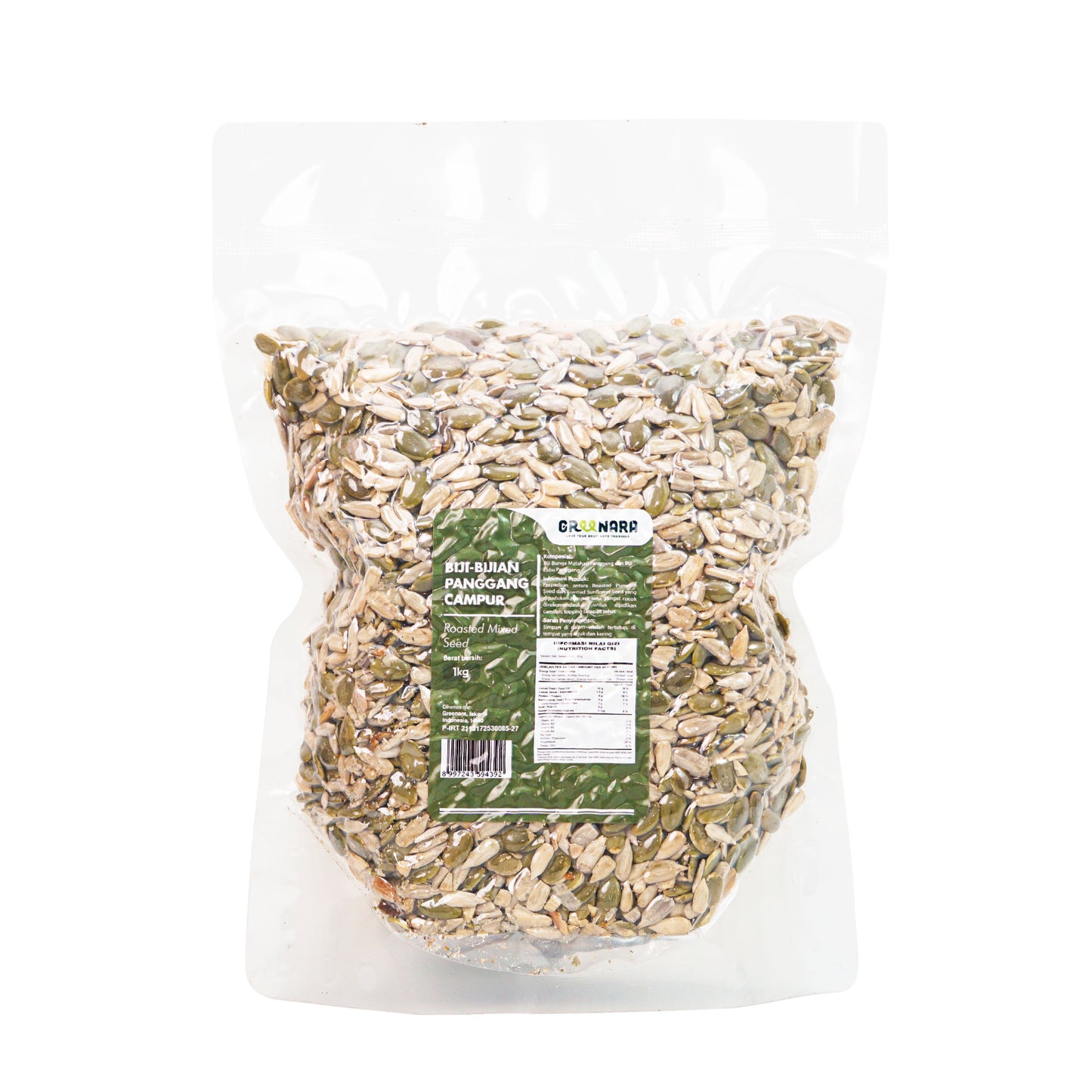 Biji Panggang Campur (Kuaci,Biji Labu)/ Roasted Mixed Seeds