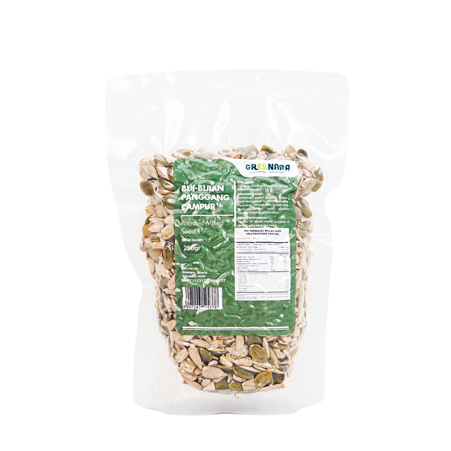 Biji Panggang Campur (Kuaci,Biji Labu)/ Roasted Mixed Seeds