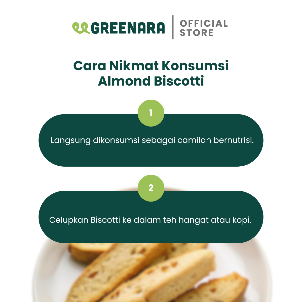 Greenara Classic Italian Almond Biscotti 125gr
