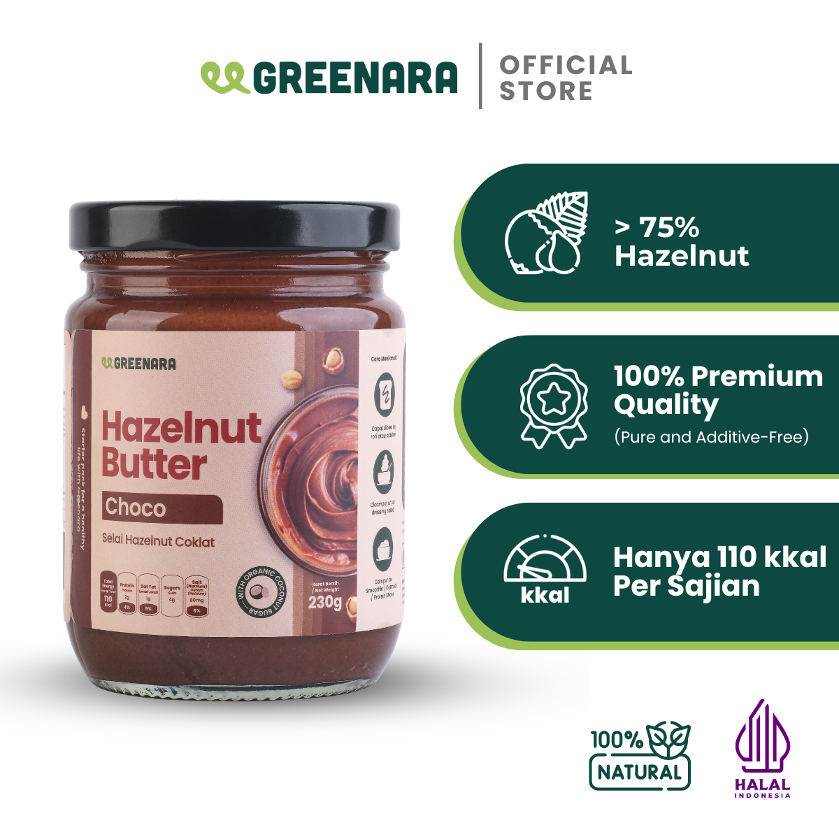 Hazelnut Choco Butter 230gr / Selai Hazel
