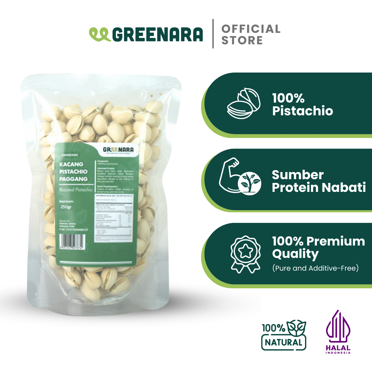 Kacang Pistachio Cangkang