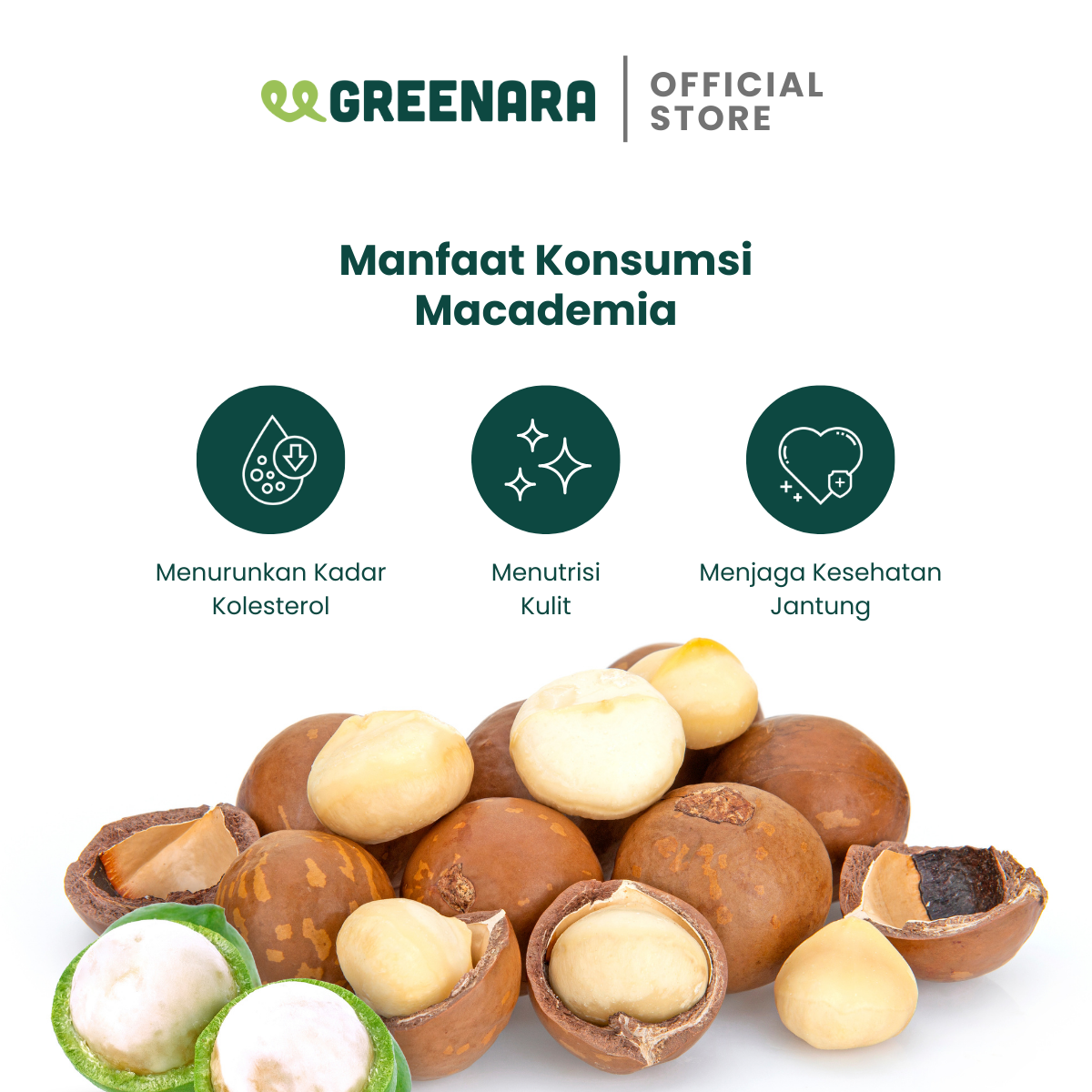 One Serving Roasted Macadamia 28g / Kacang Macadamia