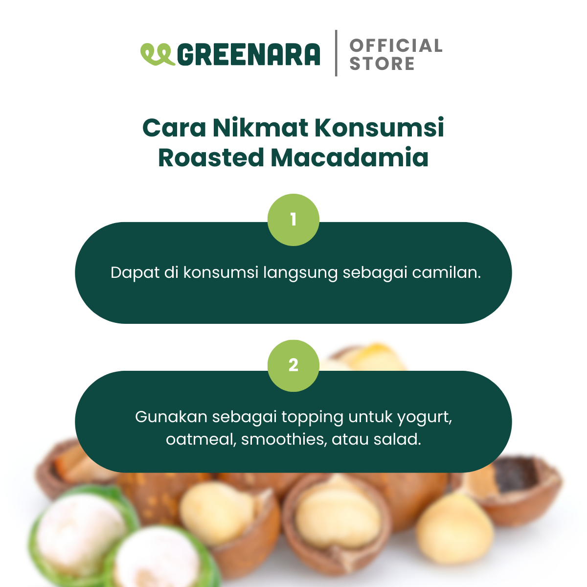 One Serving Roasted Macadamia 28g / Kacang Macadamia