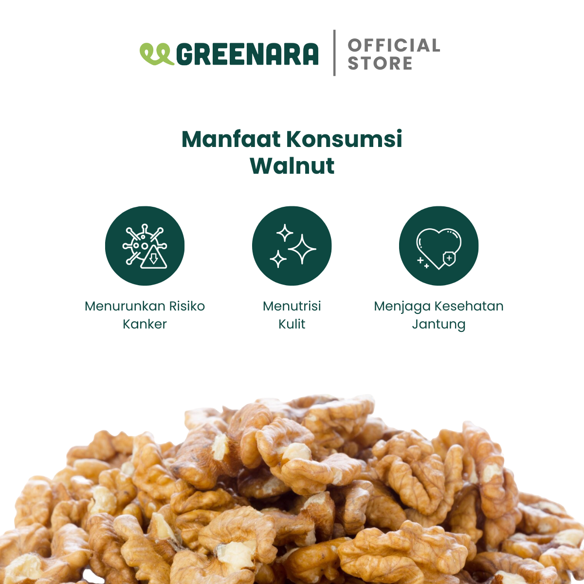 One Serving Savory Roasted Walnut 28g / Kacang Walnut