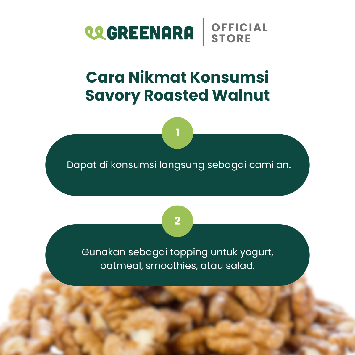 One Serving Savory Roasted Walnut 28g / Kacang Walnut