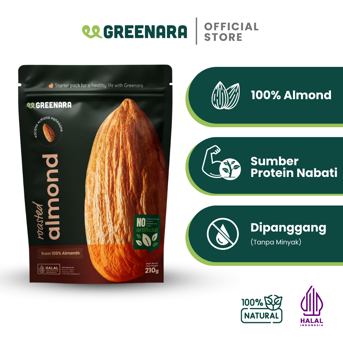Kacang Almond Panggang / Roasted Almond Whole
