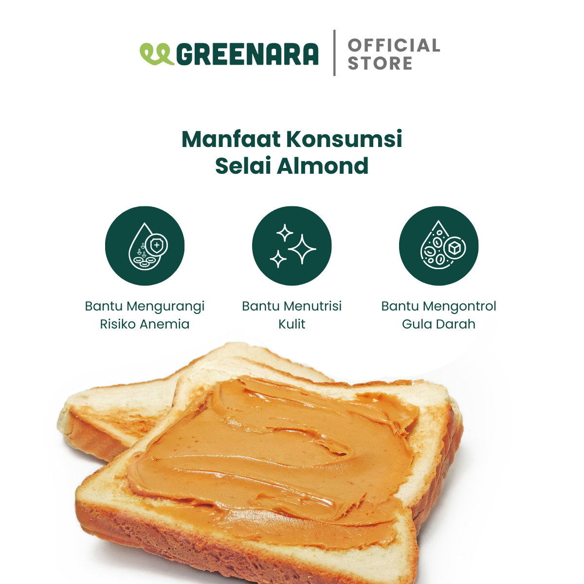 Unsweetened Almond Butter 230gr / Selai Almond
