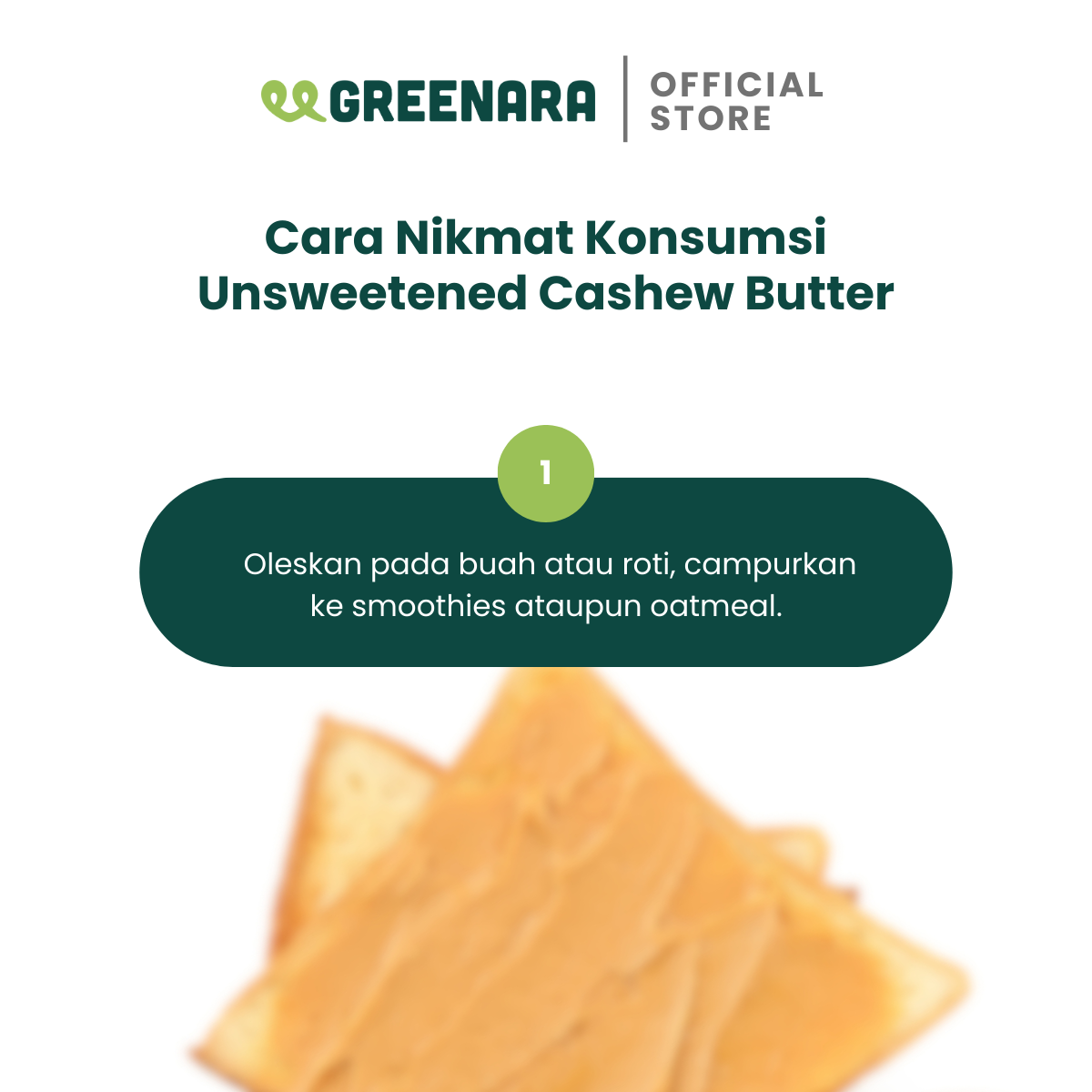Greenara Unsweetened (Original) Cashew Butter / Selai Mede
