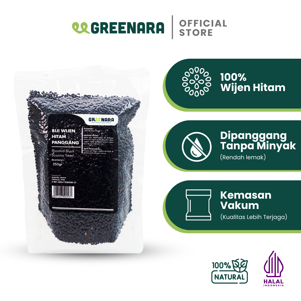 Wijen Hitam Panggang / Roasted Black Sesame Seed