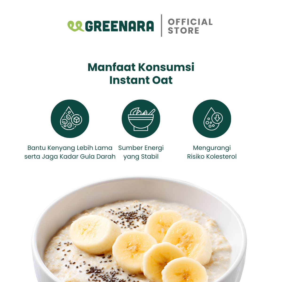 Greenara Natural Rolled Oat 1Kg