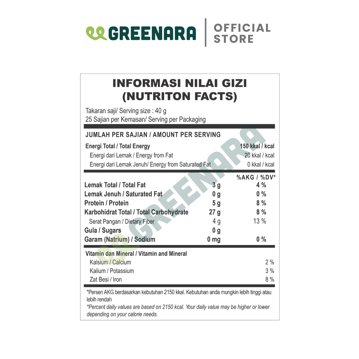 Greenara Natural Instant Oat 1Kg