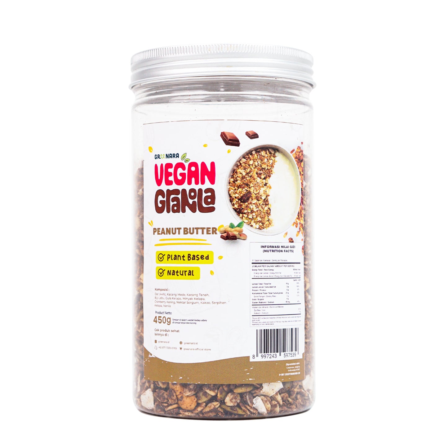 Vegan Granola Peanut Butter / Granola Kacang