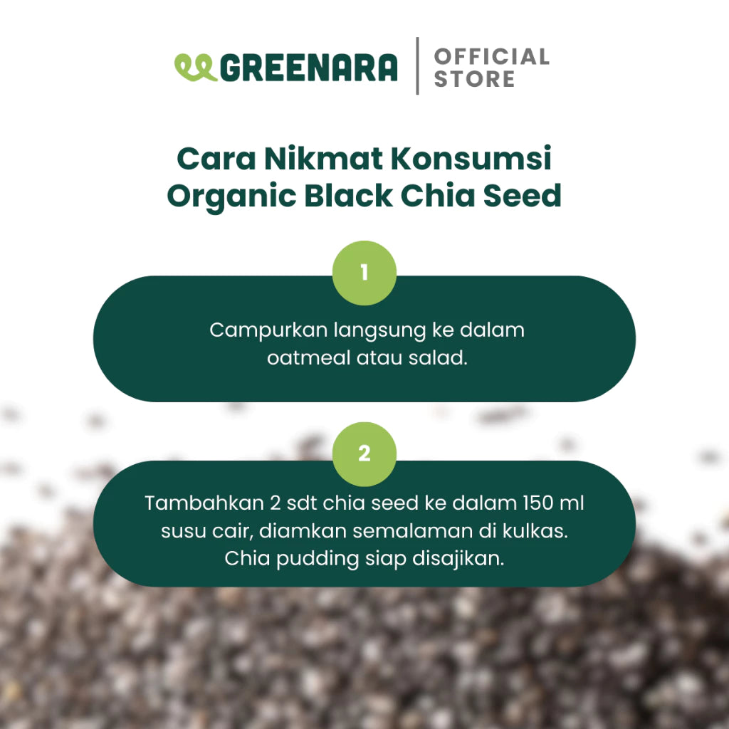 Biji Chia Hitam Organik/ Organic Black Chia Seed 250g