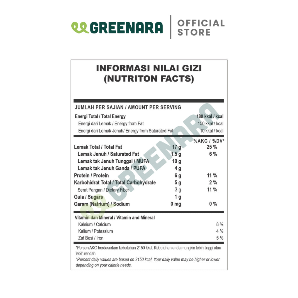 Greenara Natural Roasted Almond / Kacang Almond Panggang Tanpa Perasa Tanpa Digoreng