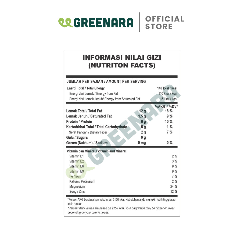 Greenara Roasted Seed Mix 1Kg (Biji Bunga Matahari, Biji Labu) / Kuaci & Biji Labu