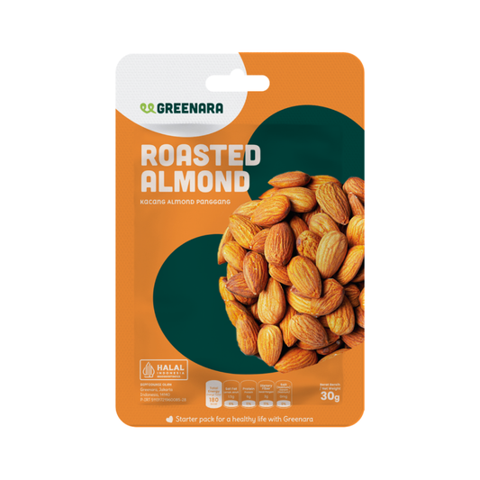 One Serving Roasted Almond 30g / Kacang Almond Panggang