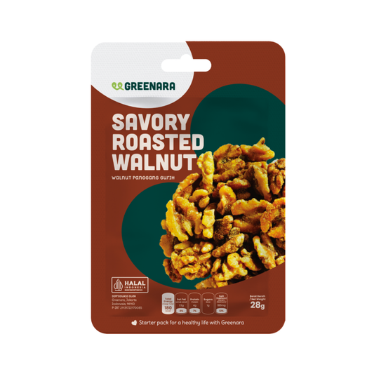 One Serving Savory Roasted Walnut 28g / Kacang Walnut