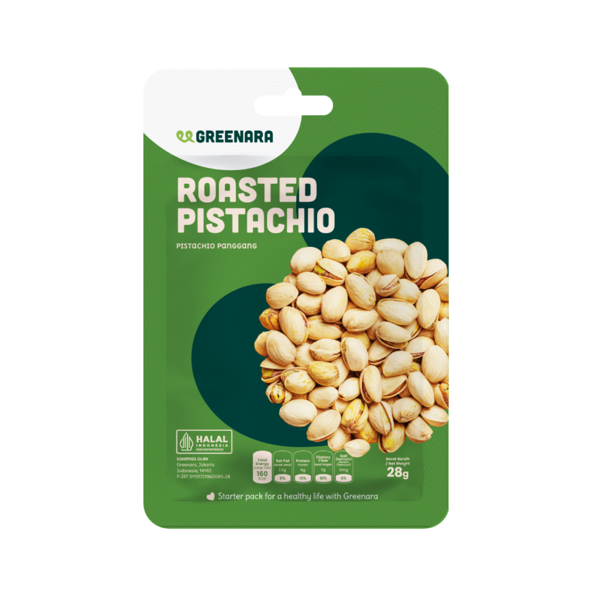 One Serving Roasted Pistachio 28g / Kacang Pistachio