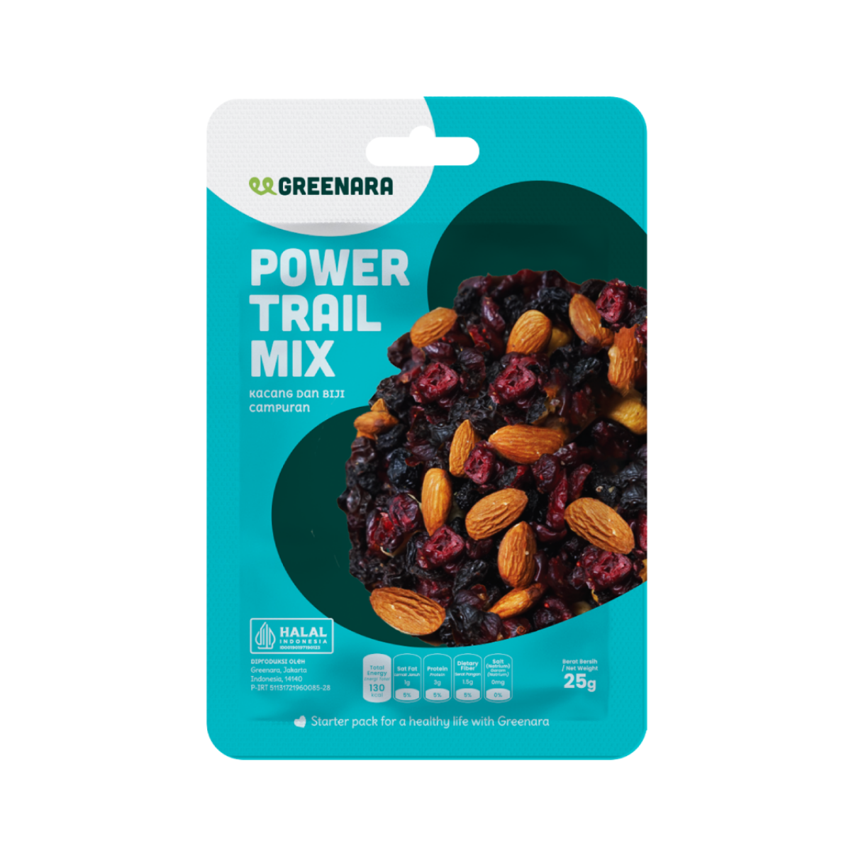 One Serving Power Trail Mix 25gr / Snack Sehat