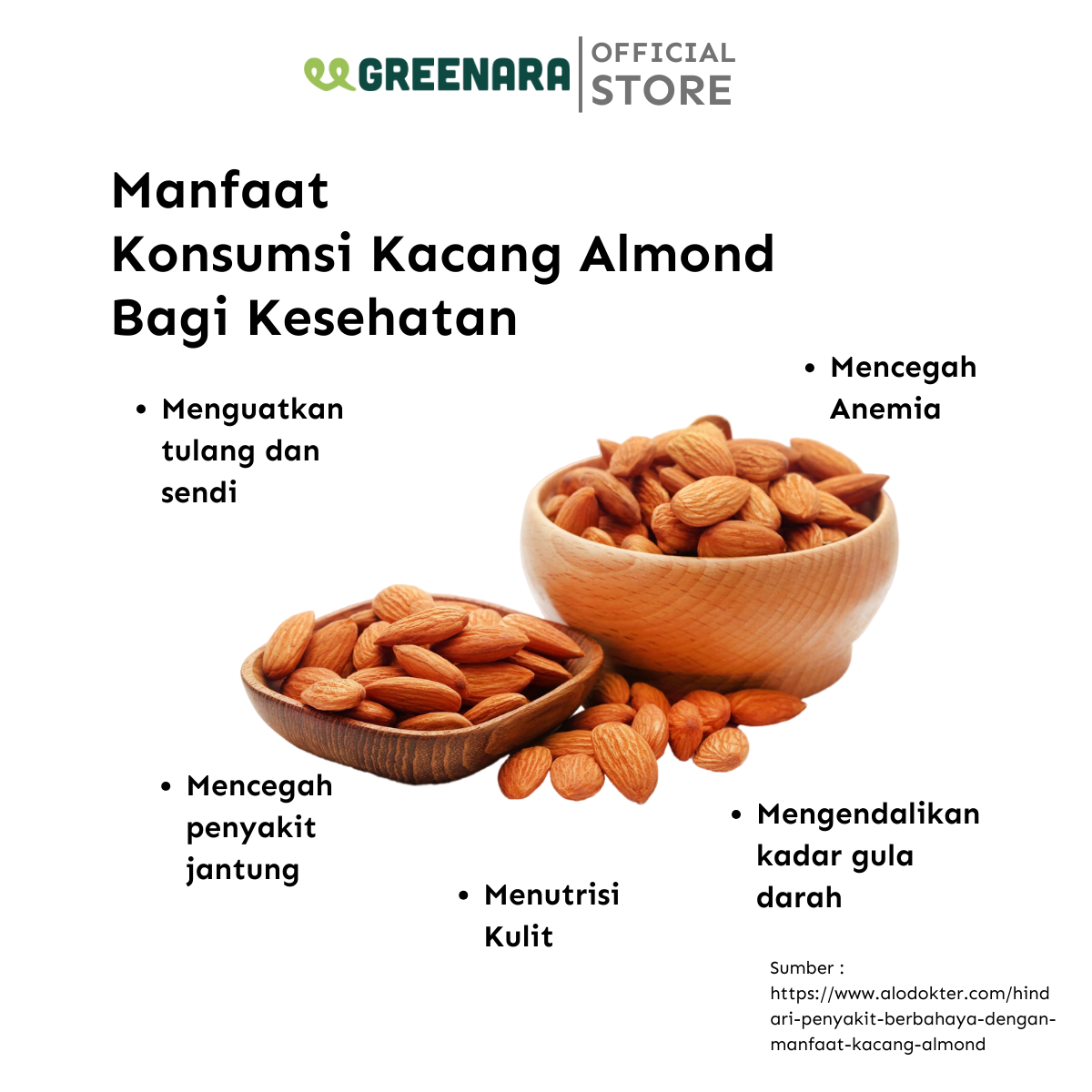 One Serving Roasted Almond 30g / Kacang Almond Panggang