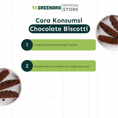 Greenara Dark Chocolate Cashew Biscotti 125gr