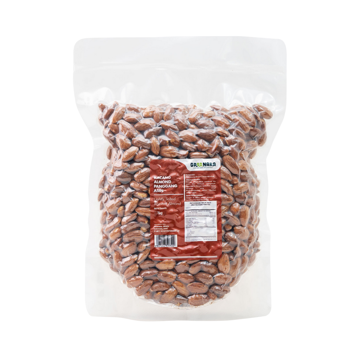 Kacang Almond Panggang Asin / Lightly Salted Roasted Almond