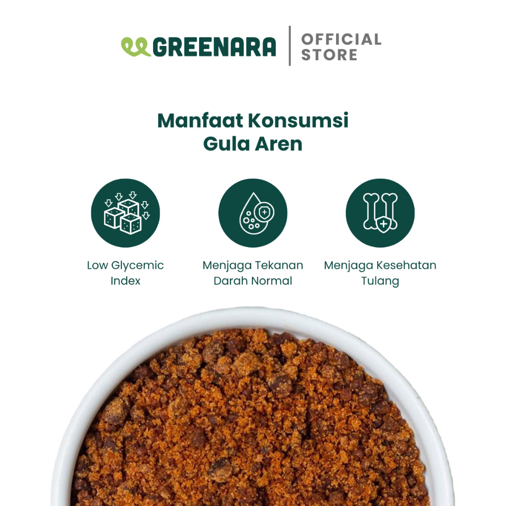 Greenara Natural Sweetener Arenga Sugar 250gr / Gula Aren / Pemanis Alami