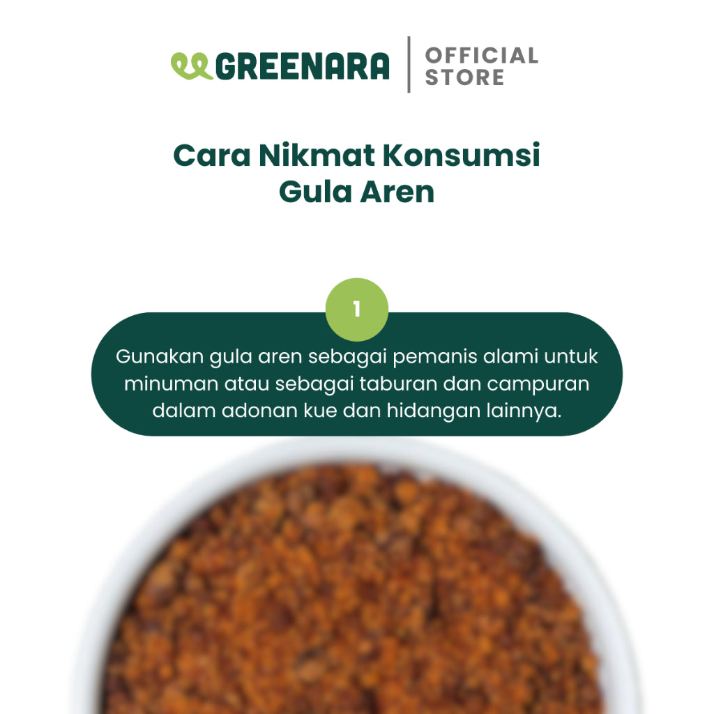 Greenara Natural Sweetener Arenga Sugar 250gr / Gula Aren / Pemanis Alami
