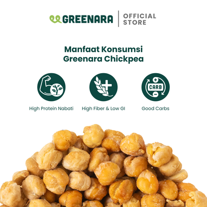 Greenara Natural Roasted Chickpea Savory 56g / Kacang Arab Panggang Gurih / Snack Sehat