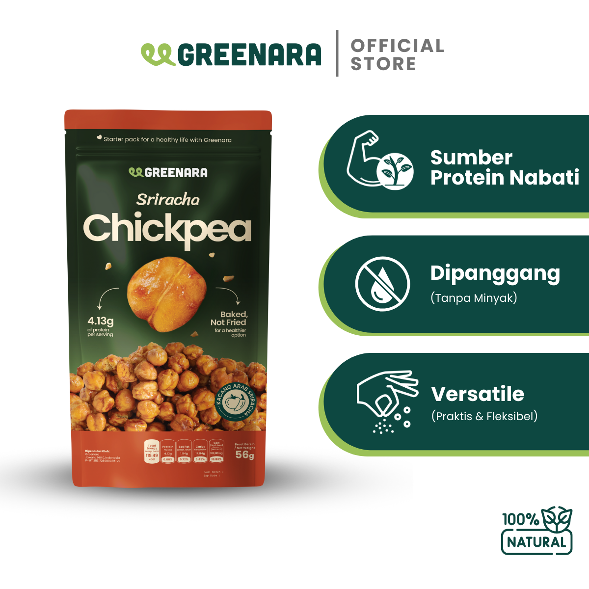 Chickpea Sriracha / Kacang Arab Panggang