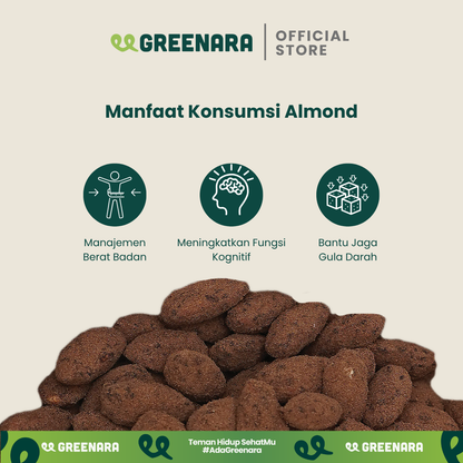 Satu Sajian Cokelat Hitam Almond 30g / Cokelat Almond