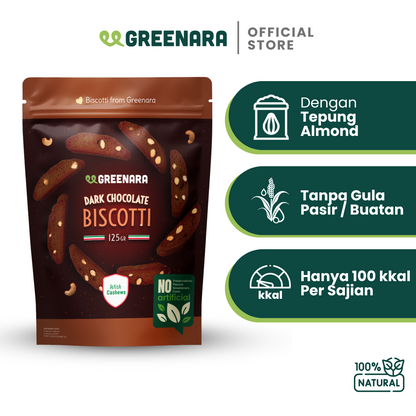 Greenara Dark Chocolate Cashew Biscotti 125gr
