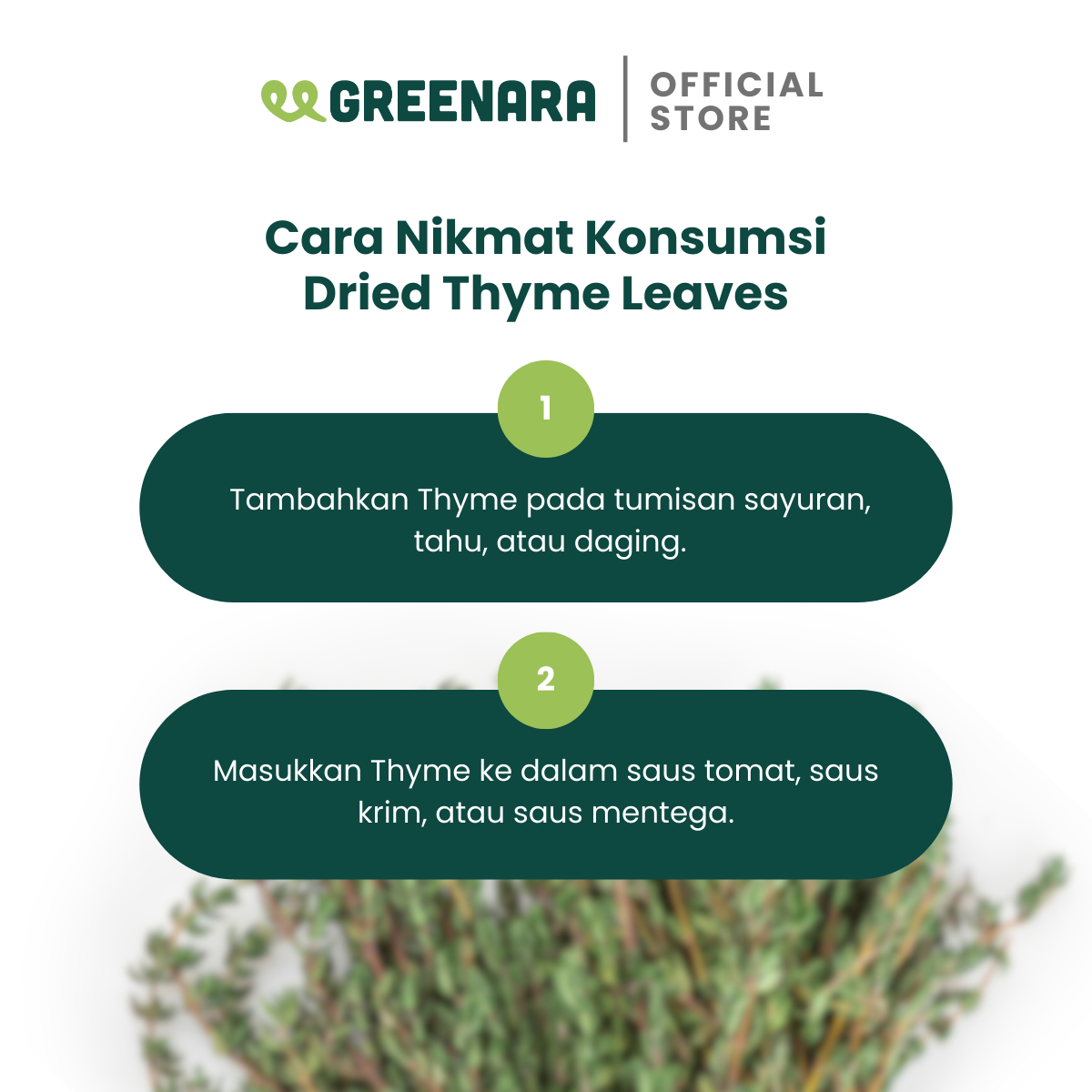 Daun Thyme Kering / Dried Thyme Leaves