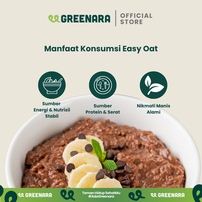 Greenara Natural Easy Oat / Instant Breakfast / Sarapan Sereal Sehat Kaya Nutrisi All Variant