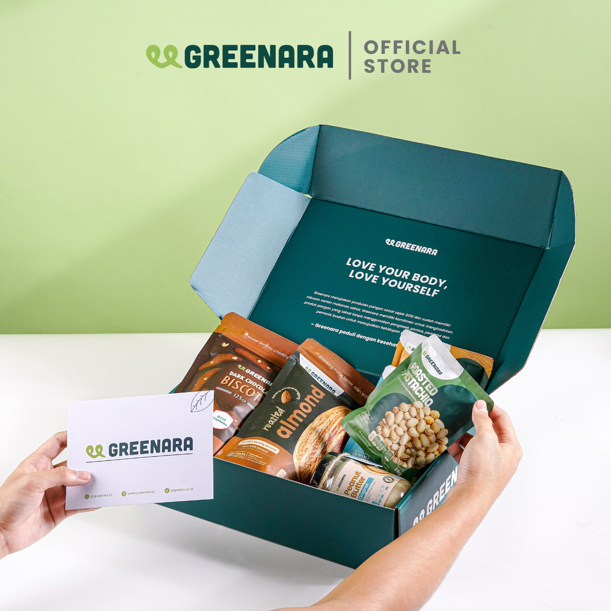 Greenara Hampers - Harmony Gift / Bingkisan Kado Hadiah Snack Biskuit Selai Sehat