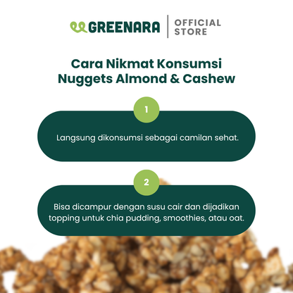Greenara Nuggets Almond & Cashew / Snack Nugget Almond dan Mede Panggang