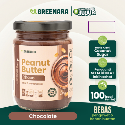 Greenara Natural Nut Butter 230g Low Calorie /Selai Kacang Alami/ Peanut/ Almond/ Cashew