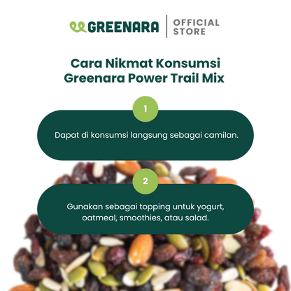 Greenara Natural Power Trail Mix 75gr / Healthy Snack (No Sugar Added) / Snack Sehat