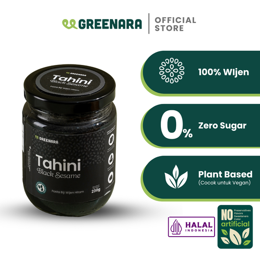 Greenara Natural Tahini Black Sesame Seed 230gr / Selai Wijen