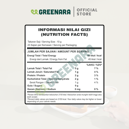 Greenara Tahini Biji Wijen Hitam Alami 1Kg / Selai Wijen