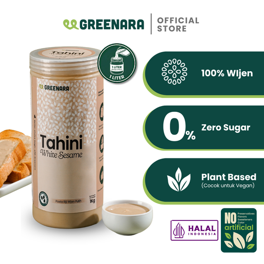 Greenara Natural Tahini White Sesame Seed 1Kg / Selai Wijen