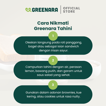 Greenara Natural Tahini Biji Wijen Putih 1Kg / Selai Wijen