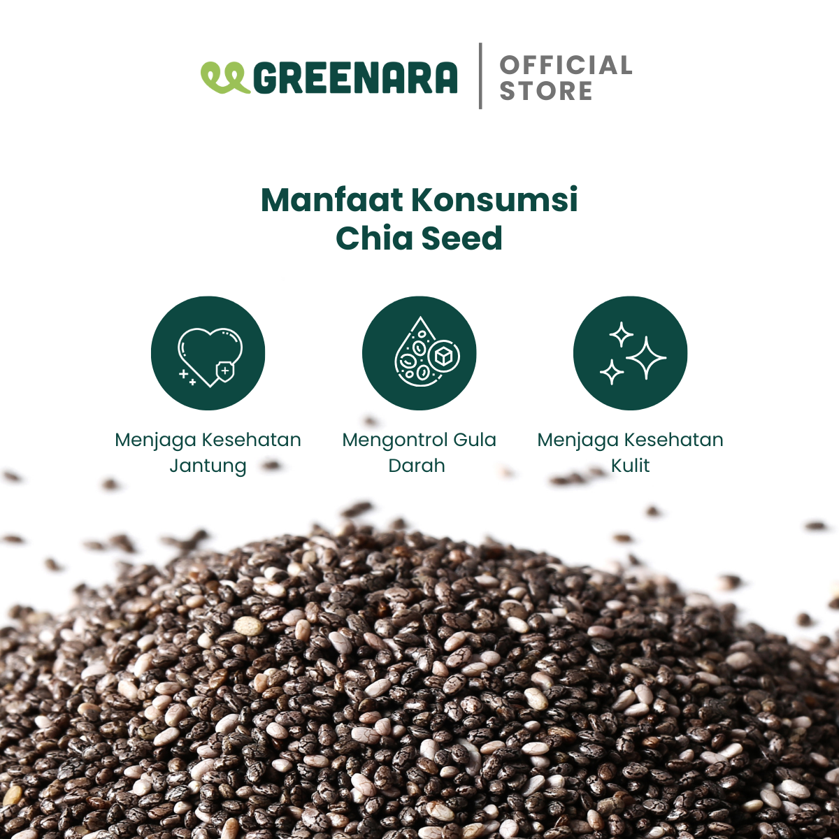Biji Chia Hitam Organik/ Organic Black Chia Seed