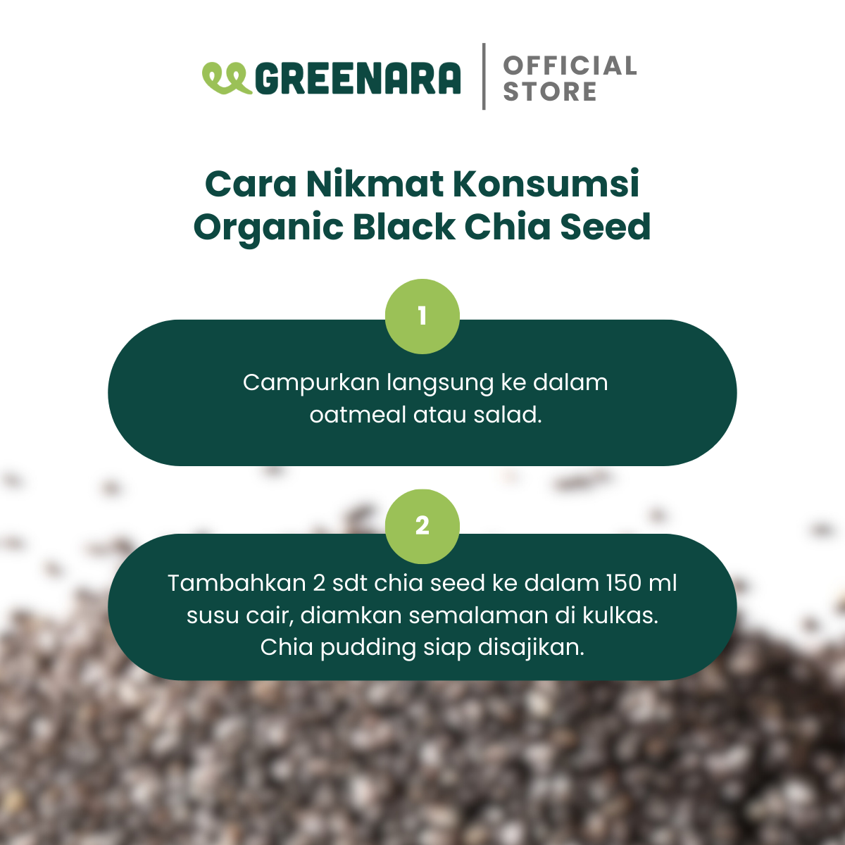 Biji Chia Hitam Organik/ Organic Black Chia Seed