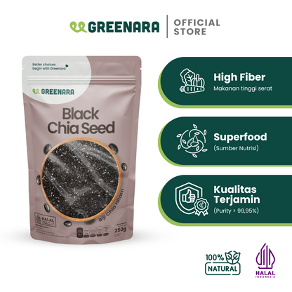 Biji Chia Hitam Organik/ Organic Black Chia Seed 250g