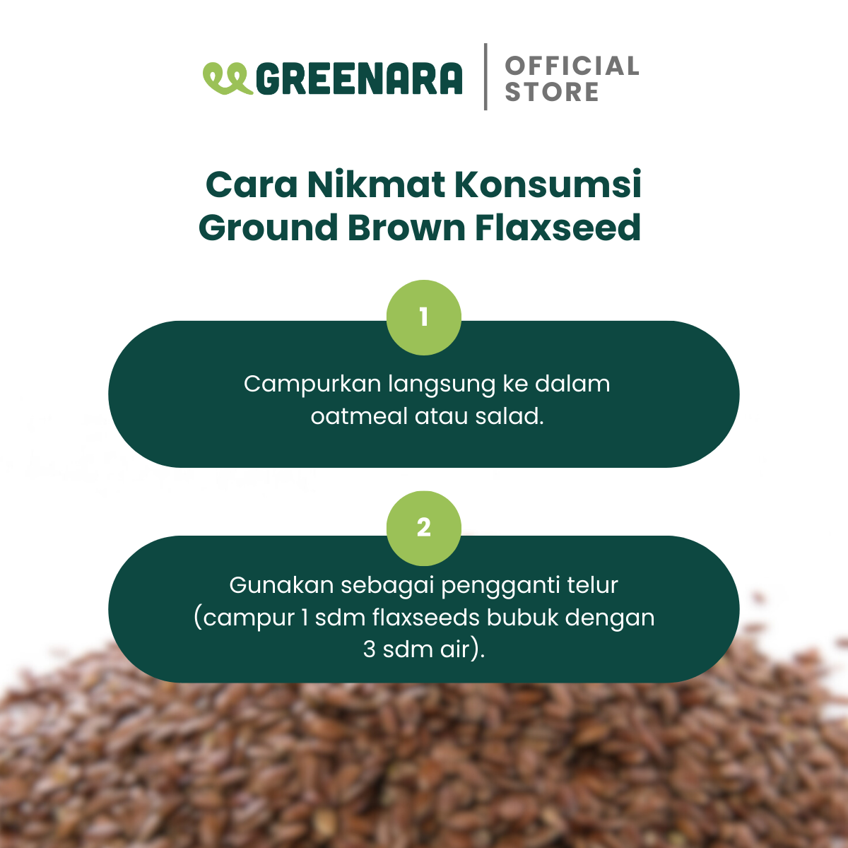 Bubuk Biji Rami Coklat  / Ground  Brown Flaxseed