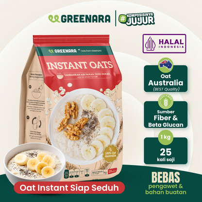 Greenara Natural Instant Oat 1Kg / Oatmeal Instant