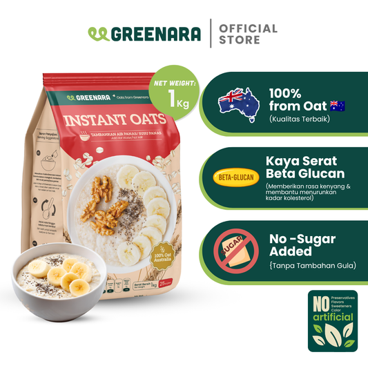 Greenara Natural Instant Oat 1Kg / Oatmeal Instant