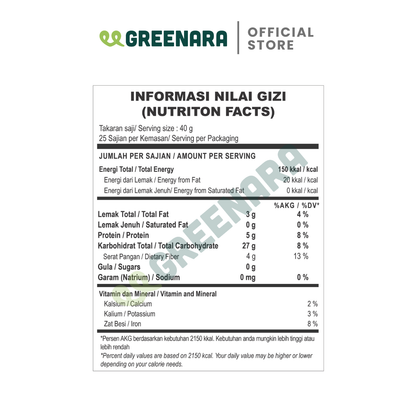 Greenara Natural Instant Oat 1Kg
